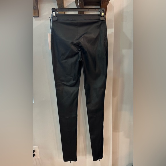 NWT Iris & Ink Black Lamb Leather Stretch Leggings S - Picture 6 of 16